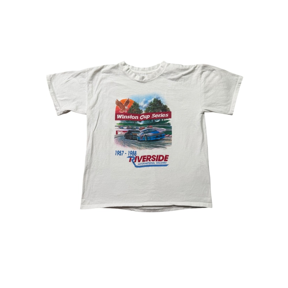 Vintage 1988 Winston Cup Series Riverside Raceway NASCAR T-Shirt Large